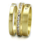 LO4114 - Gold Brass Ring with AAA Grade CZ  in Clear-2