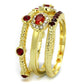 LO4116 - Gold Brass Ring with Top Grade Crystal  in Siam-2