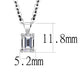 LO4127 - Rhodium Brass Chain Pendant with AAA Grade CZ  in Clear-1