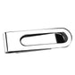 LO4131 - Rhodium Brass Money clip with Epoxy  in Jet-2