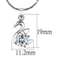 LO4149 - Rhodium Brass Chain Pendant with AAA Grade CZ  in Clear-1