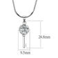 LO4158 - Rhodium Brass Chain Pendant with AAA Grade CZ  in Clear-1