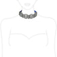 LO4206 - TIN Cobalt Black Brass Necklace with AAA Grade CZ  in Clear-1