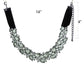 LO4208 - TIN Cobalt Black Brass Necklace with Synthetic Synthetic Glass in Black Diamond-2