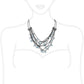 LO4217 - TIN Cobalt Black Brass Necklace with AAA Grade CZ  in Clear-1