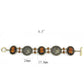 LO4221 - Antique Copper Brass Bracelet with Synthetic Synthetic Stone in Smoked Quartz-1