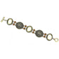 LO4221 - Antique Copper Brass Bracelet with Synthetic Synthetic Stone in Smoked Quartz-2