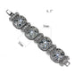 LO4225 - TIN Cobalt Black Brass Bracelet with AAA Grade CZ  in Clear-1