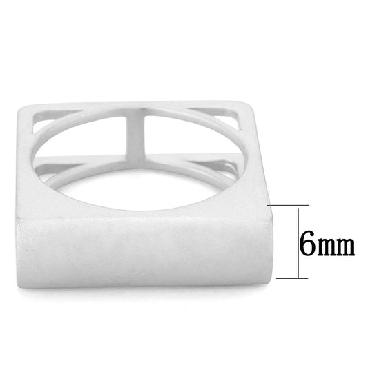 LO4255 - Rhodium Brass Ring with No Stone-1