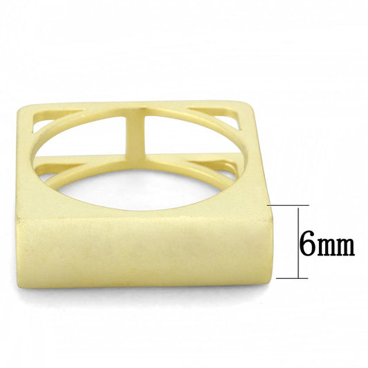 LO4257 - Matte Gold Brass Ring with No Stone-1