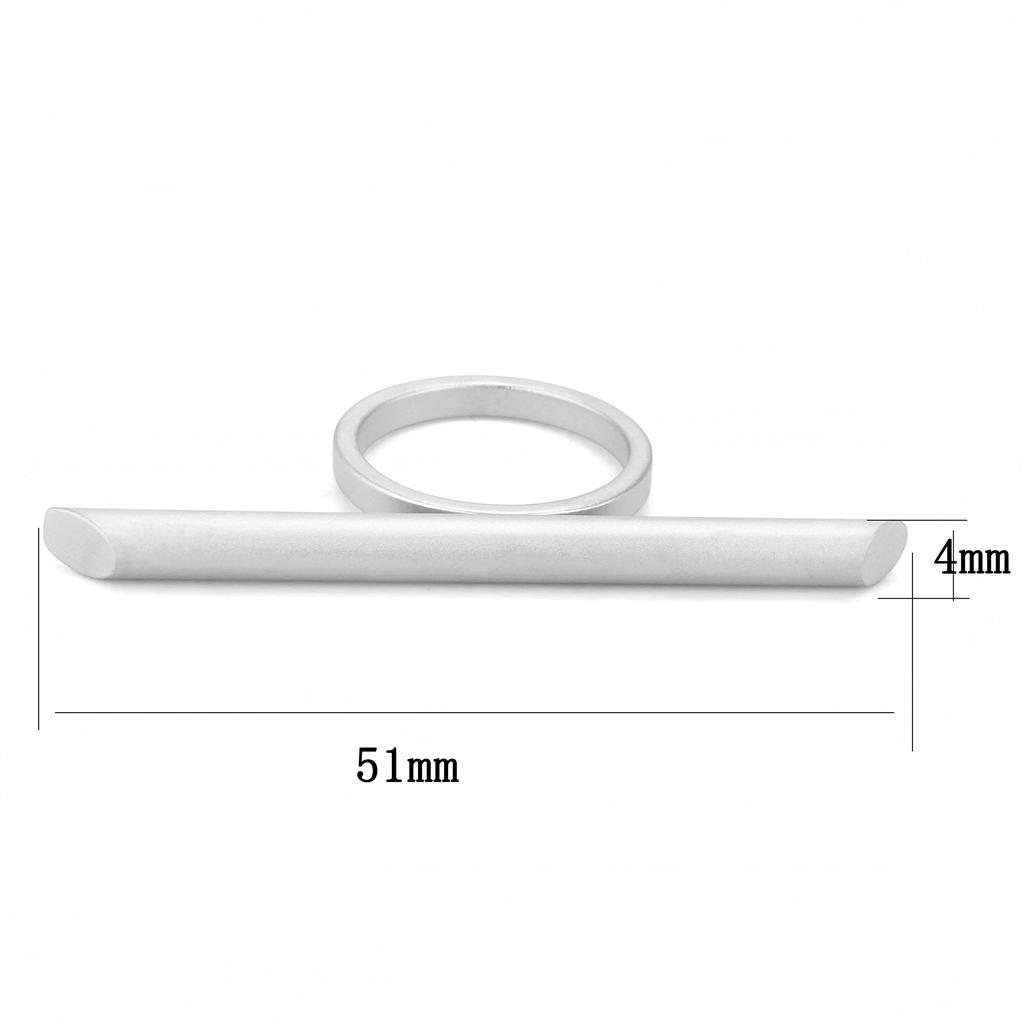 LO4260 - Matte Rhodium Brass Ring with No Stone-1