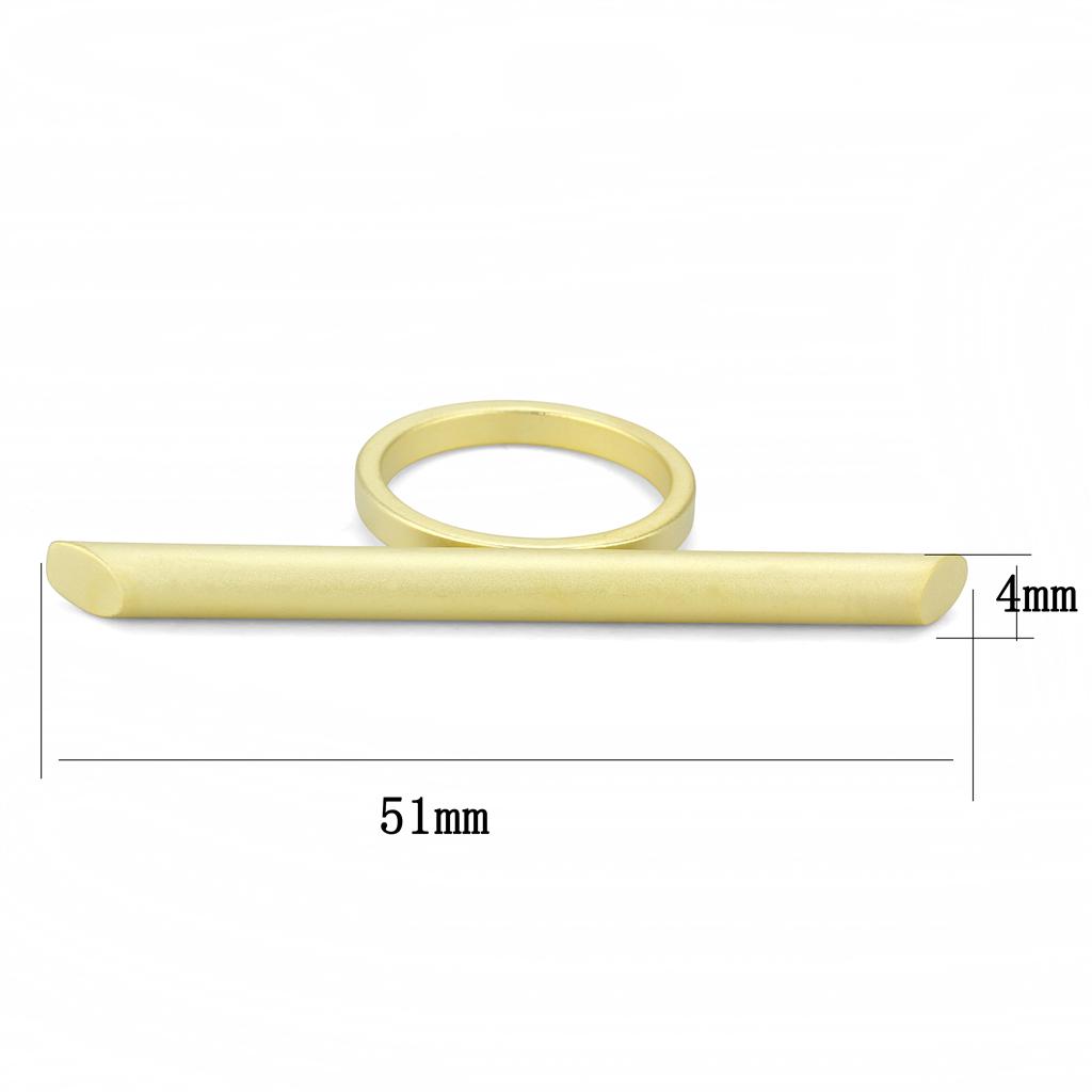 LO4261 - Matte Gold Brass Ring with No Stone-1