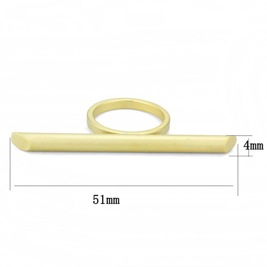 LO4261 - Matte Gold Brass Ring with No Stone-1