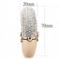 LO4269 - Rose Gold+e-coating Brass Bangle with Top Grade Crystal  in Clear-3