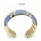LO4276 - Gold Brass Bangle with Top Grade Crystal  in Multi Color-2