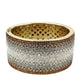 LO4280 - Gold Brass Bangle with Top Grade Crystal  in Multi Color-1
