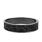 LO4286 - IP Black(Ion Plating) Brass Bangle with Top Grade Crystal  in Jet-1