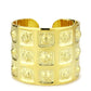 LO4297 - Matte Gold & Gold Brass Bangle with No Stone-1