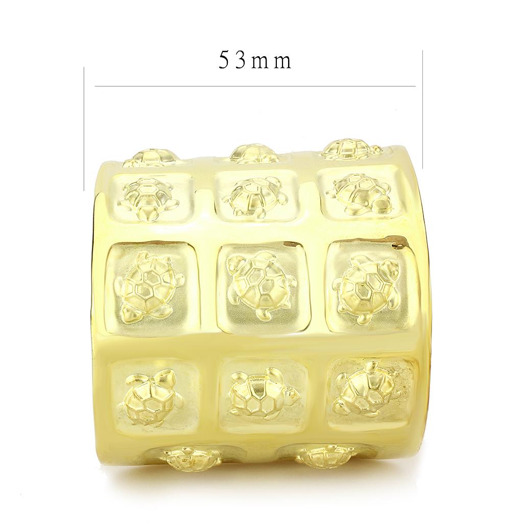 LO4297 - Matte Gold & Gold Brass Bangle with No Stone-3