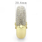 LO4301 - Flash Gold Brass Bangle with Top Grade Crystal  in Clear-3