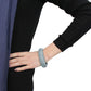 LO4305 - TIN Cobalt Black Brass Bangle with Top Grade Crystal  in Sea Blue-4