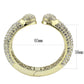 LO4311 - Flash Gold Brass Bangle with Top Grade Crystal  in Clear-2