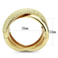 LO4321 - Gold Brass Bangle with Top Grade Crystal  in Citrine Yellow-2