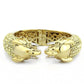 LO4334 - Gold+Rhodium Brass Bangle with Top Grade Crystal  in Citrine Yellow-1