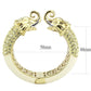 LO4334 - Gold+Rhodium Brass Bangle with Top Grade Crystal  in Citrine Yellow-2