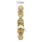 LO4336 - Gold Brass Bangle with Synthetic  in Brown-3