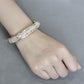 LO4339 - Gold Brass Bangle with Top Grade Crystal  in Clear-4