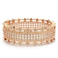 LO4344 - Rose Gold Brass Bangle with Top Grade Crystal  in Clear-1
