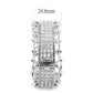 LO4346 - Rhodium Brass Bangle with Top Grade Crystal  in Clear-3