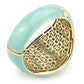 LO4350 - Gold Brass Bangle with Top Grade Crystal  in Multi Color-4