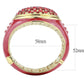 LO4351 - Gold Brass Bangle with Top Grade Crystal  in Multi Color-2