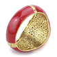 LO4351 - Gold Brass Bangle with Top Grade Crystal  in Multi Color-4