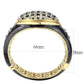 LO4352 - Gold Brass Bangle with Top Grade Crystal  in Multi Color-2