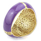 LO4353 - Gold Brass Bangle with Top Grade Crystal  in Multi Color-4