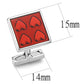 LO445 - Rhodium Brass Cufflink with No Stone-1