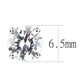 LO4632 - Rhodium Brass Earrings with AAA Grade CZ  in Clear-1