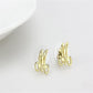 LO4667 - Flash Gold Brass Earrings with No Stone-2