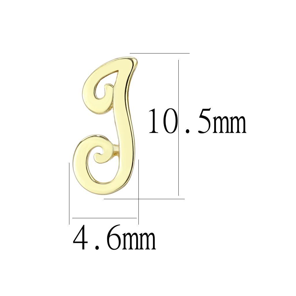 LO4668 - Flash Gold Brass Earrings with No Stone-1