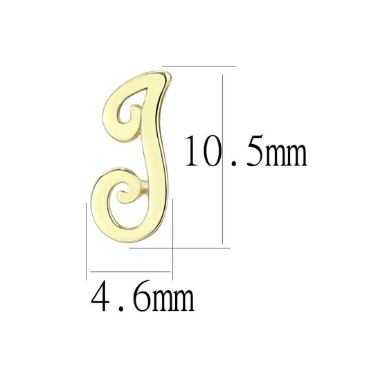 LO4668 - Flash Gold Brass Earrings with No Stone-1