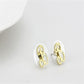 LO4669 - Flash Gold Brass Earrings with No Stone-2