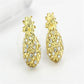 LO4677 - Gold Brass Earrings with Top Grade Crystal  in Clear-2