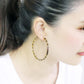 LO4678 - Gold Brass Earrings with No Stone-3