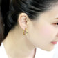 LO4681 - Gold Brass Earrings with No Stone-3