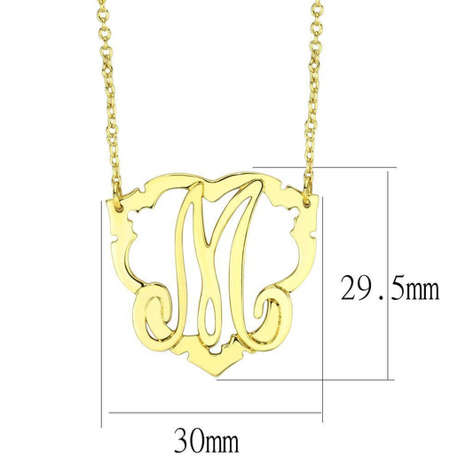 LO4688 - Flash Gold Brass Necklace with No Stone-1