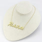 LO4689 - Flash Gold Brass Necklace with No Stone-3