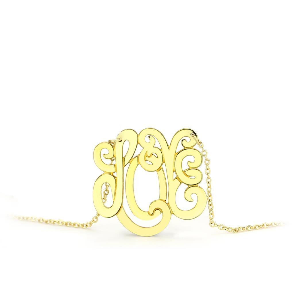 LO4690 - Rhodium Brass Necklace with No Stone-2